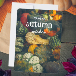 カラフルな秋のスカッシュとパンプキン シーズンカード
