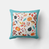 カラフルな秋のデザイン アウトドアクッション (裏面)