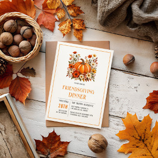 カラフルな秋の収穫フェンド Thanksgivingディナー シーズンカード