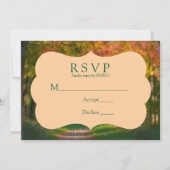 カラフルな秋の日の結婚式RSVPカード 招待状 (正面)