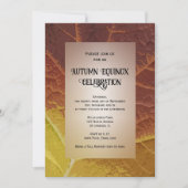 カラフルな秋の落ち葉の秋分の日お祝い 招待状 (正面)