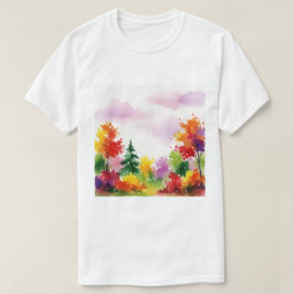 カラフルな秋の風景 Tシャツ