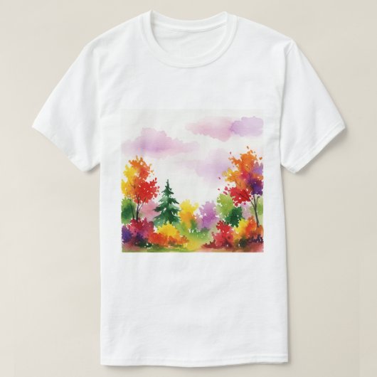 カラフルな秋の風景 Tシャツ (デザイン正面)