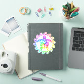 カラフルな種族のカメ シール (iPadカバー)