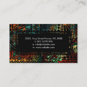 カラフルな種族パターン 名刺 (裏面)