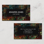 カラフルな種族パターン 名刺 (正面/裏面)