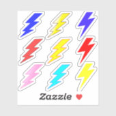 カラフルな稲妻ステッカーパック シール (シート)
