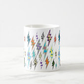 カラフルな稲妻 コーヒーマグカップ (中央)