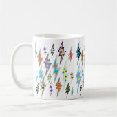 カラフルな稲妻 コーヒーマグカップ (左)