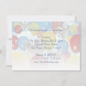 カラフルな空の風船 カスタマイズできる招待状 招待状 (裏面)