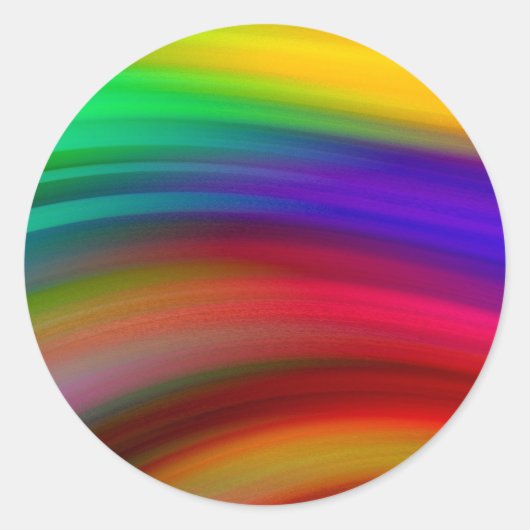 カラフルな空白テンプレート おしゃれ エレガント モダン クラシック ラウンドシール (正面)