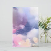 カラフルな空5.5" x 8.5"文房具 便箋 (スタンド正面)