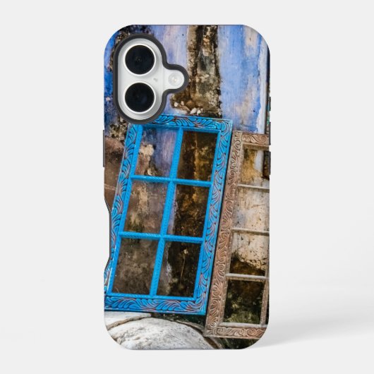 カラフルな窓枠 iPhone 16ケース (裏面)