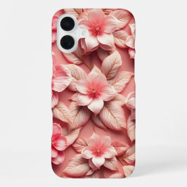 カラフルな立体花 iPhone 16 PLUSケース