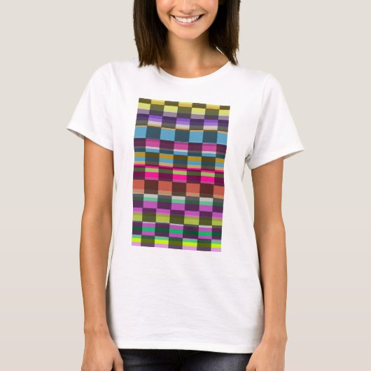 カラフルな立方体 Tシャツ (正面)