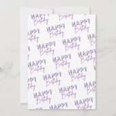 カラフルな筆致がパーティーの招待状をペイント 招待状 (裏面)