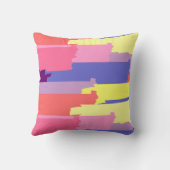 カラフルな筆致のクッションカバー クッション (裏面)