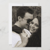 カラフルな筆致の野生の花の結婚式の写真 セーブザデート (裏面)