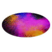 カラフルな粉の噴出 カッティングボード (角)