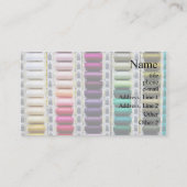 カラフルな糸の名刺 名刺 (裏面)