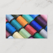 カラフルな糸は裁縫婦かテーラーを巻きます 名刺 (裏面)