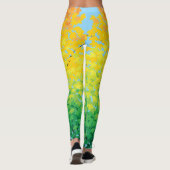 カラフルな紅葉のかえではグラデーションなパターンを去ります レギンス (裏面)