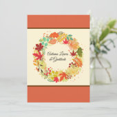 カラフルな紅葉のリース　- あなただけの特別な秋の挨 シーズンカード (スタンド正面)