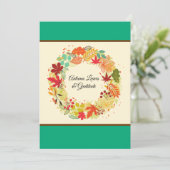 カラフルな紅葉のリース　- あなたに贈る特別な秋のメッセージ - シーズンカード (スタンド正面)