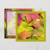 カラフルな紅葉の秋の結婚式招待状 招待状 (正面/裏面)