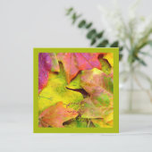 カラフルな紅葉の秋の結婚式招待状 招待状 (スタンド正面)