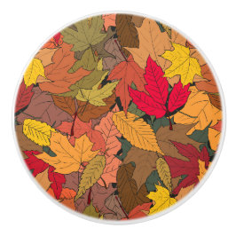 カラフルな紅葉 セラミックノブ