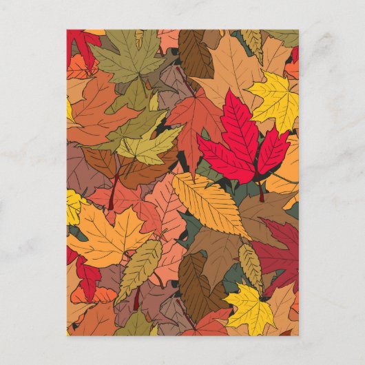 カラフルな紅葉 ポストカード (正面)