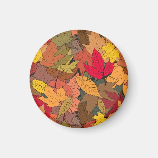カラフルな紅葉 マグネット (正面)