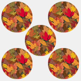 カラフルな紅葉 ラベル