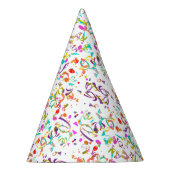 カラフルな紙吹雪のトスのアートワーク パーティーハット (右)