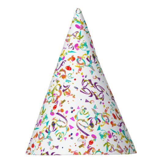 カラフルな紙吹雪のトスのアートワーク パーティーハット (右)