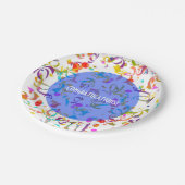 カラフルな紙吹雪のトスのアートワーク ペーパープレート (アングル)