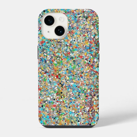 カラフルな紙吹雪のiPhoneケース iPhoneケース (裏面)
