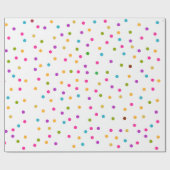 カラフルな紙吹雪パターンギフト用包装紙 ラッピングペーパー (フラット)