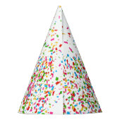 カラフルな紙吹雪 パーティーハット (裏面)