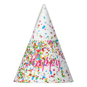 カラフルな紙吹雪 パーティーハット (左)