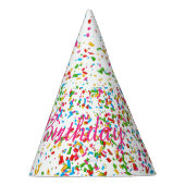 カラフルな紙吹雪 パーティーハット (右)