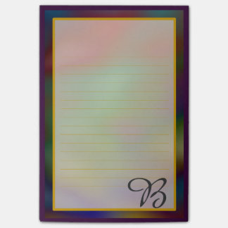 カラフルな紫色のモノグラム4x6のポスト・イット ポストイット