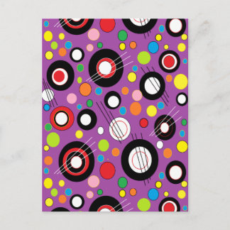 カラフルな紫色 ポストカード