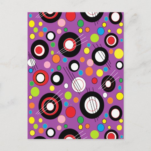 カラフルな紫色 ポストカード (正面)