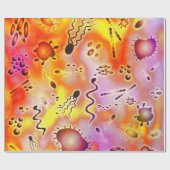 カラフルな細菌 ラッピングペーパー (フラット)