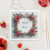 カラフルな結婚式の花輪 スタンダードランチョンナプキン (インサイチュ)