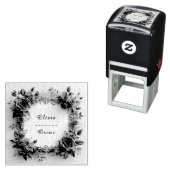 カラフルな結婚式の花輪 セルフインキングスタンプ (インサイチュ)