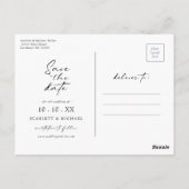 カラフルな結婚式のSave The Date ポストカード (裏面)