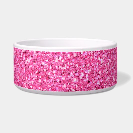 カラフルな結婚記念日のピンクのグリッター ボウル (右)